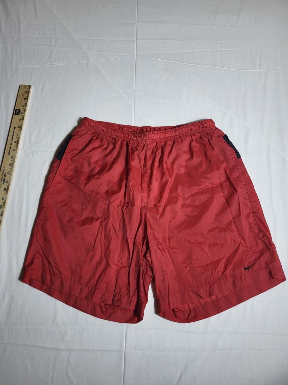 Vintage Nike Swim Trunks Mens XXL Red Spell Out Mesh Lined Shorts Y2K Thailand